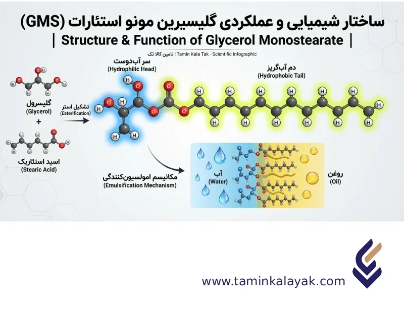ساختار گلیسیرین مونو استئارات ساختار گلیسیرین مونو استئارات