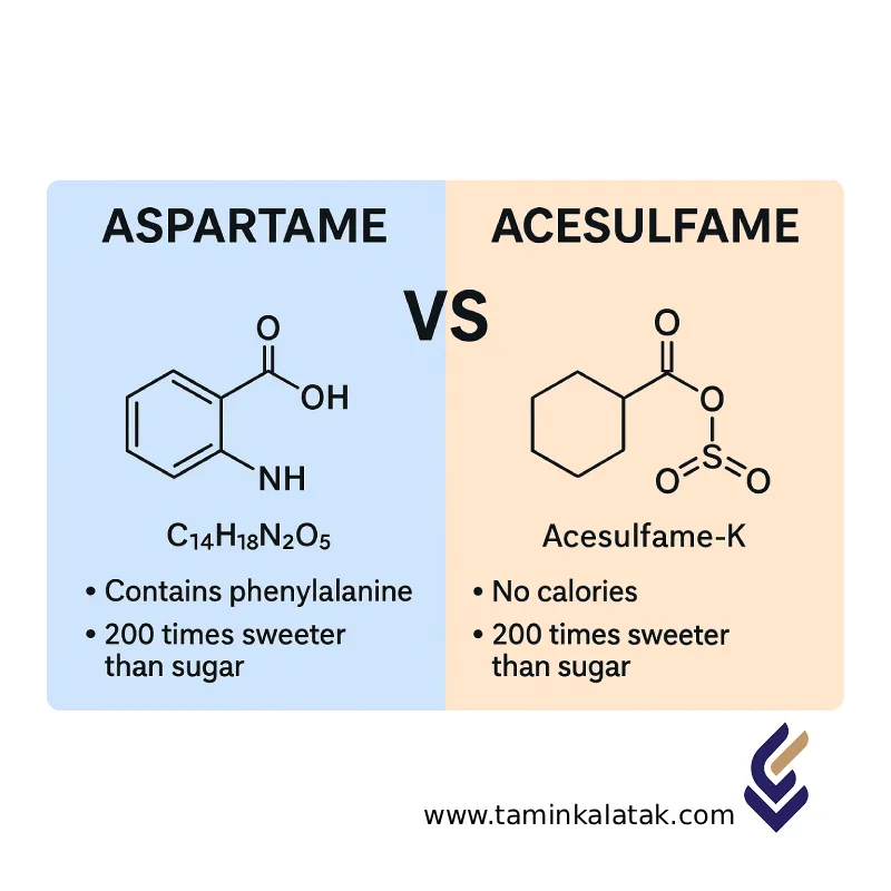 تفاوت آسپارتام با آسهسولفام